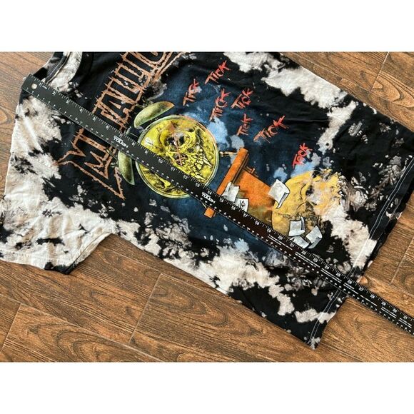 MENS METALLICA SMALL BLACK TAN TIE DYE GRAPHIC SHORT SLEEVE SOFT LOGO T-SHIRT - Picture 7 of 8